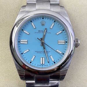 EW Factory Replica Rolex Oyster Perpetual M124300-0006 Tiffany Blue Dial Watch