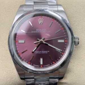 AR Factory Replica Rolex Oyster Perpetual M114300-0002 Red Grape Dial Watches