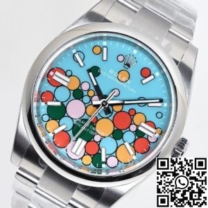 EW Factory Replica Rolex Oyster Perpetual M277200-00010 Turquoise Blue Dial