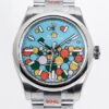 EW Factory Replica Rolex Oyster Perpetual M277200-00010 Turquoise Blue Dial