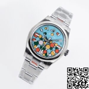 EW Factory Replica Rolex Oyster Perpetual M277200-00010 Turquoise Blue Dial