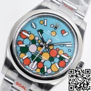 EW Factory Replica Rolex Oyster Perpetual M277200-00010 Turquoise Blue Dial