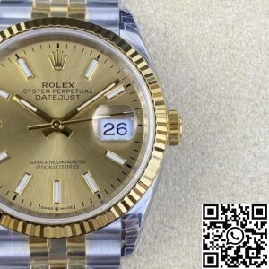 VS Factory Fake Rolex Datejust M126234-0045 Champagne Dial Size 36mm Watch