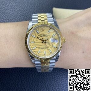 EW Factory Fake Rolex Datejust M126233-0037 Gold Watch