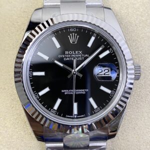 AR Factory Replicas Rolex Datejust M126334-0017 Black Dial