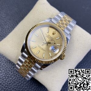 EW Factory Best Fake Rolexs Datejust M126233-0015 Gold Watch