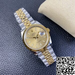 EW Factory Best Fake Rolexs Datejust M126233-0015 Gold Watch