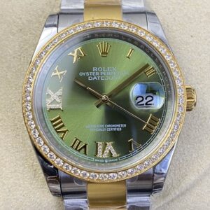 EW Factory Fake Rolex Datejust M126283RBR-0012 Gold Watch