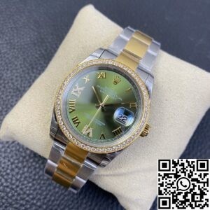 EW Factory Fake Rolex Datejust M126283RBR-0012 Gold Watch
