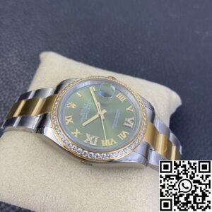EW Factory Fake Rolex Datejust M126283RBR-0012 Gold Watch