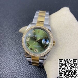 EW Factory Fake Rolex Datejust M126283RBR-0012 Gold Watch