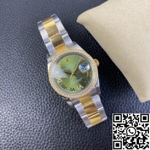 EW Factory Fake Rolex Datejust M126283RBR-0012 Gold Watch