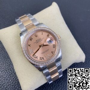 EW Factory Fake Rolex Datejust M126281RBR-0016 Rose Gold Watch