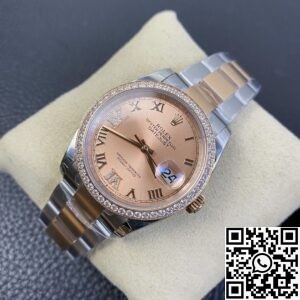 EW Factory Fake Rolex Datejust M126281RBR-0016 Rose Gold Watch