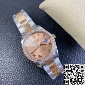 EW Factory Fake Rolex Datejust M126281RBR-0016 Rose Gold Watch