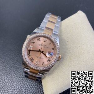 EW Factory Fake Rolex Datejust M126281RBR-0016 Rose Gold Watch