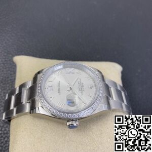 EW Factory Fake Rolex Datejust M126284RBR-0022 Silver Dial
