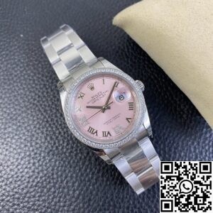 EW Factory Replica Rolex Watch Datejust M126284RBR-0024 Pinkr Dial