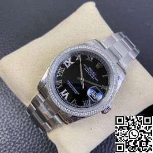 EW Factory Replicas Rolex Datejust M126284RBR Black Dial