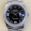 EW Factory Replicas Rolex Datejust M126284RBR Black Dial