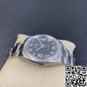 EW Factory Replicas Rolex Datejust M126284RBR Black Dial