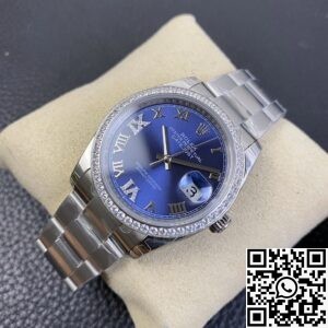 EW Factory Replica Rolex Watches Datejust M126284RBR Blue Dial