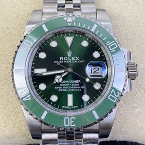 EW Factory Fake Rolex Watches Submariner 116610LN Green Dial