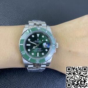 EW Factory Fake Rolex Watches Submariner 116610LN Green Dial