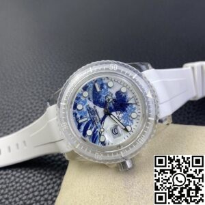 CH Custom Acrylic Clear Rolex Submariner Kanagawa Surf Disk Watches