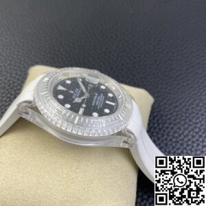 CH Custom Acrylic Clear Rolex Submariner Black Star Dial Watch