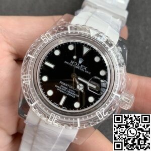 CH Custom Acrylic Clear Rolex Submariner Black Dial