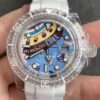 CH Custom Acrylic Clear Rolex Submariner Personalized Graffiti Dial Watch