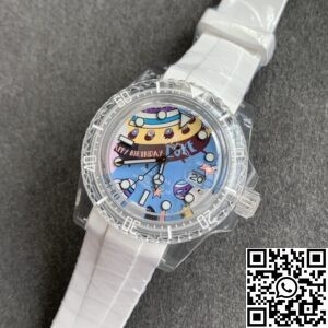 CH Custom Acrylic Clear Rolex Submariner Personalized Graffiti Dial Watch