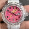 CH Custom Acrylic Clear Rolex Submariner Pink Dial Watches