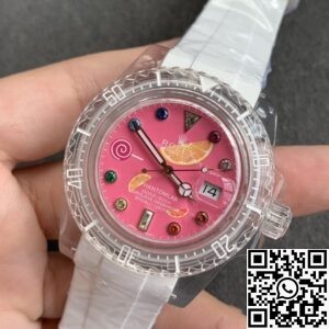 CH Custom Acrylic Clear Rolex Submariner Pink Dial Watches