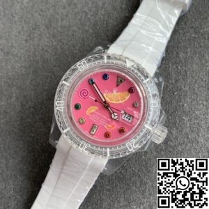 CH Custom Acrylic Clear Rolex Submariner Pink Dial Watches
