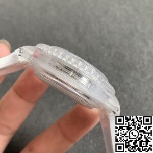 CH Custom Acrylic Clear Rolex Submariner Color Full Diamond Dial