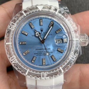 CH Custom Acrylic Clear Rolex Submariner Ice Blue Dial