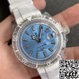 CH Custom Acrylic Clear Rolex Submariner Ice Blue Dial