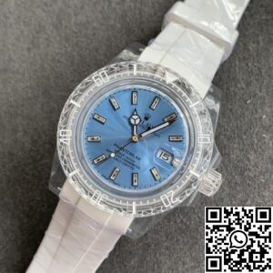 CH Custom Acrylic Clear Rolex Submariner Ice Blue Dial