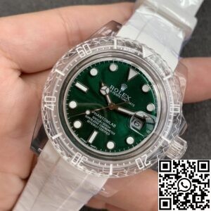 CH Custom Acrylic Clear Rolex Submariner Dark Green Dial
