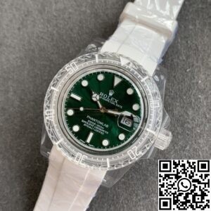 CH Custom Acrylic Clear Rolex Submariner Dark Green Dial