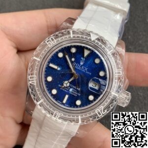 CH Custom Acrylic Clear Rolex Submariner Blue Star Dial