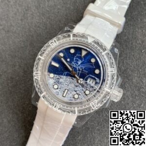 CH Customized Acrylic Clear Rolex Submariner Lunar Starry Crater Dial