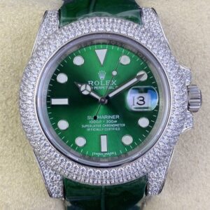 IPK Custom Diamond Set Rolex Submariner Green Dial