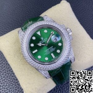 IPK Custom Diamond Set Rolex Submariner Green Dial