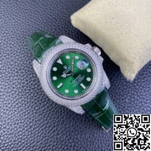 IPK Custom Diamond Set Rolex Submariner Green Dial