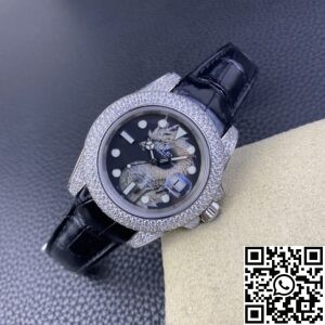 IPK Custom Diamond Set Rolex Submariner Dragon Dial Watches