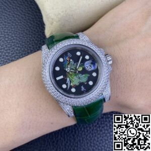 IPK Custom Diamond Set Rolex Submariner Chinese Loyalty Guan Gong Dial