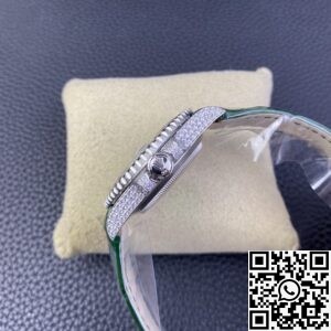 IPK Custom Rolex Submariner Rainbow Diamond Bezel Green Dial